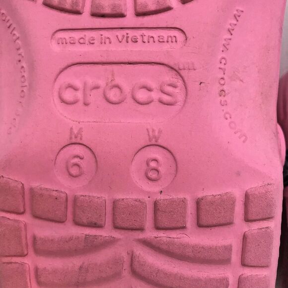 Crocs Classic Pink Clog Men's 6 - Women's 8  Comfort Shoe Slip On Water Sandal - Picture 9 of 11